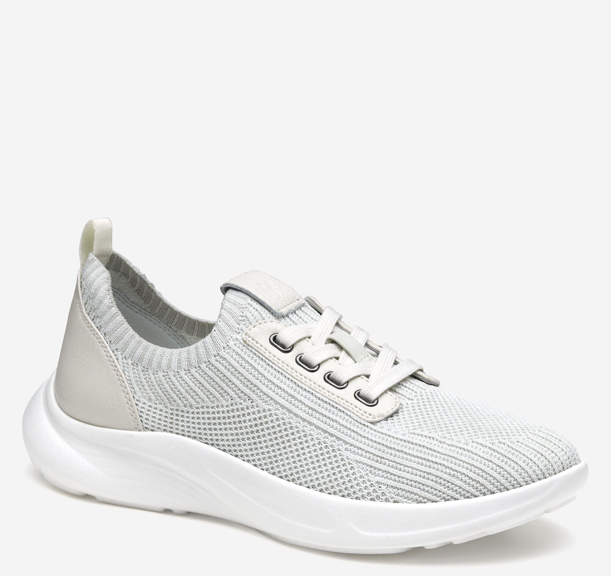 (取寄) ジョンストン&マーフィー レディース エスケープ ニット レースアップ Johnston & Murphy women Escape Knit Lace-Up Bone Women's Escape Knit Lace-Up in White Knit | Johnston & Murphy