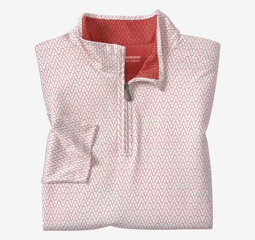 Game Day XC4&reg; Goal Post Print Quarter-Zip - Red