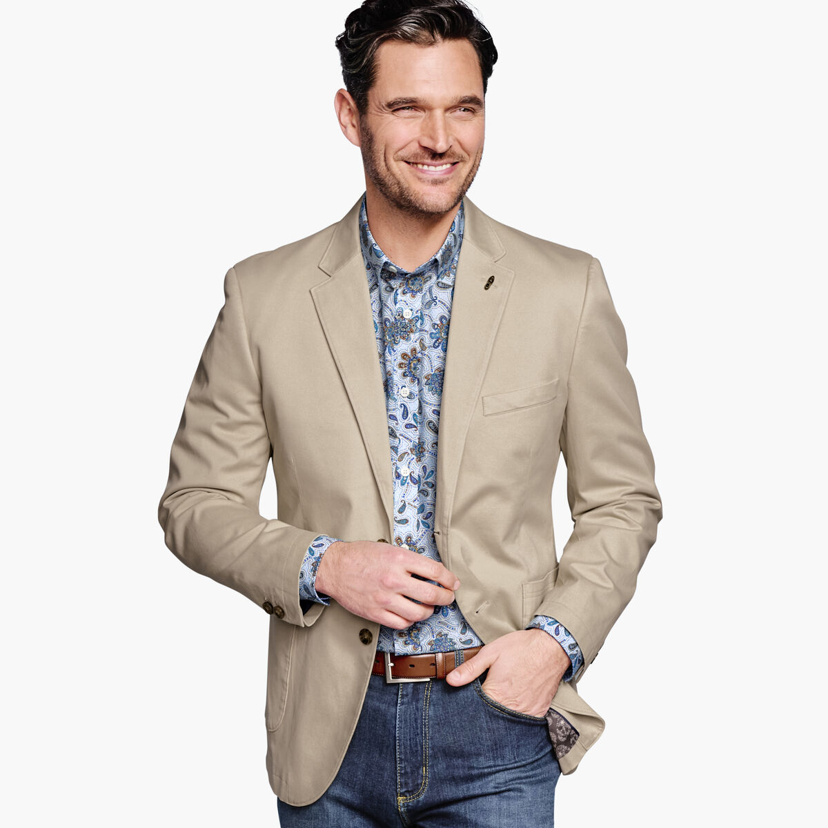 Washed Cotton Blazer image number null
