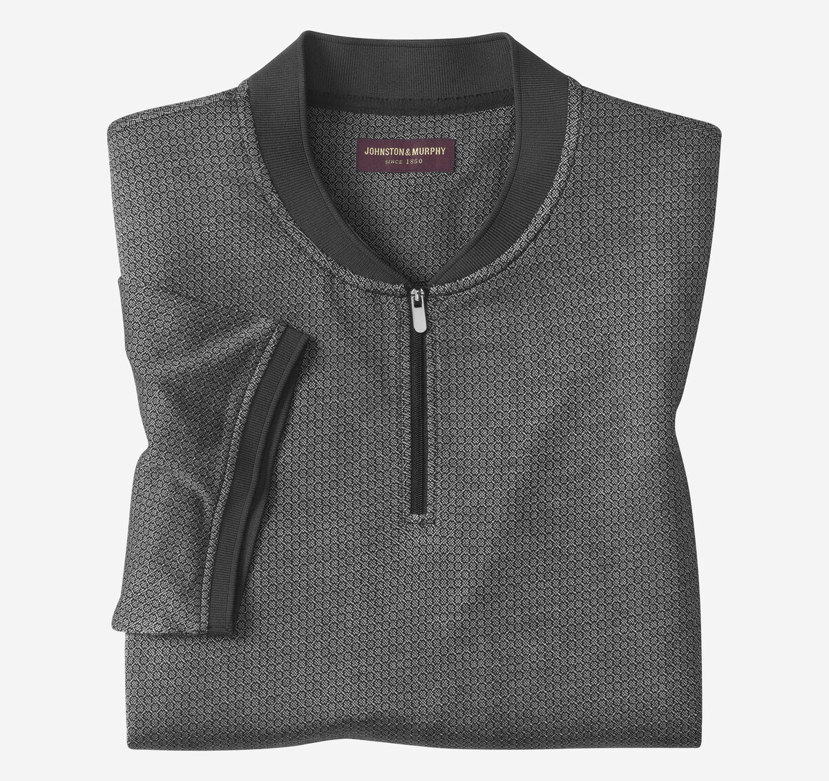 Jacquard Zip Polo image number null