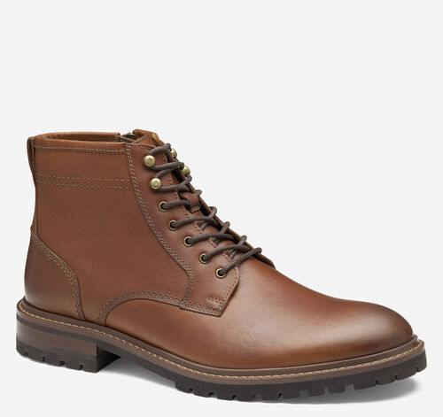 Barrett Plain Toe Boot - Tan Full Grain Leather