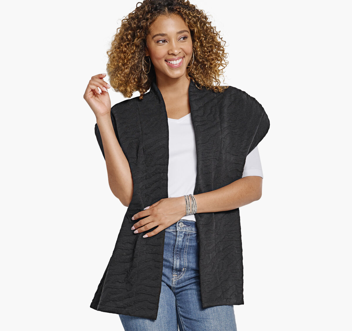 Knit Jacquard Vest image number null