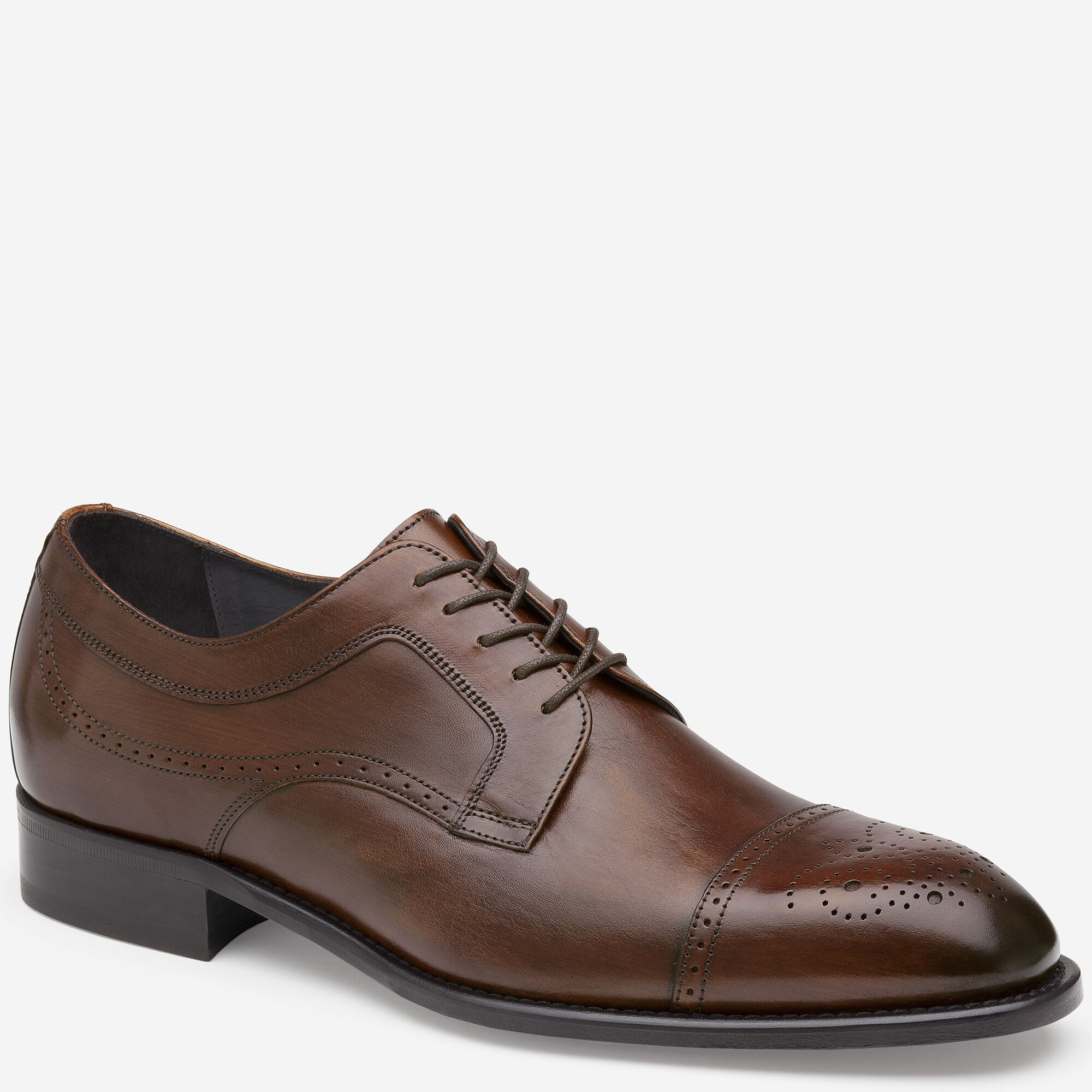 Men's Ellsworth Cap Toe in Brown Italian Calfskin Johnston Murphy