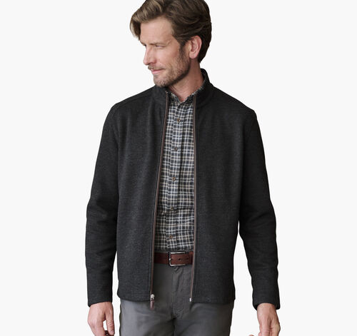 Heathered Full-Zip - Dark Charcoal
