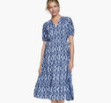 Puff Sleeve Side-Tie Dress image number null