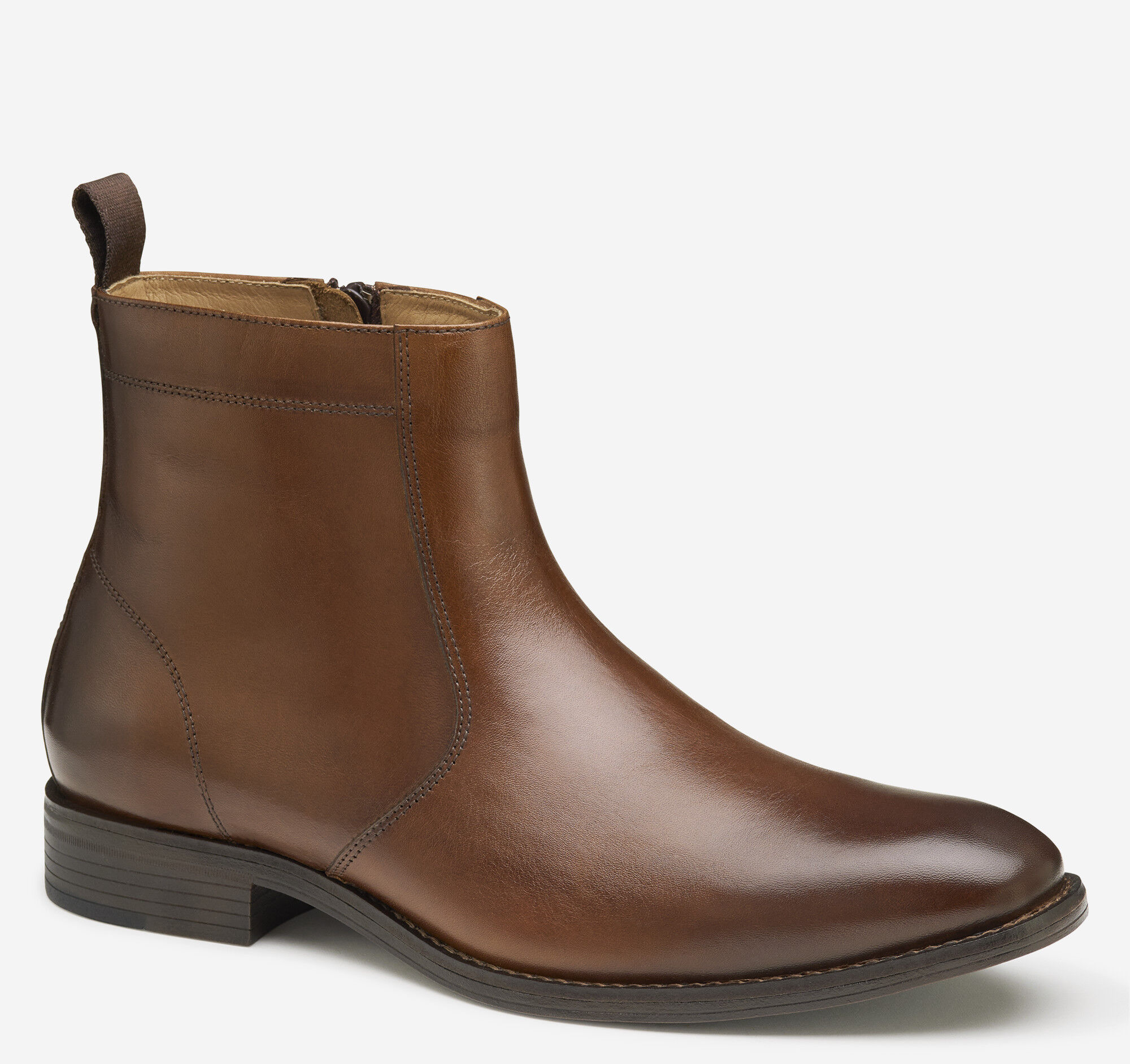 Johnston \u0026 Murphy Men's Lewis Zip Boot - Tan Full Grain - Size 10 - M
