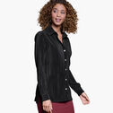 Pleated Button-Front Shirt image number null