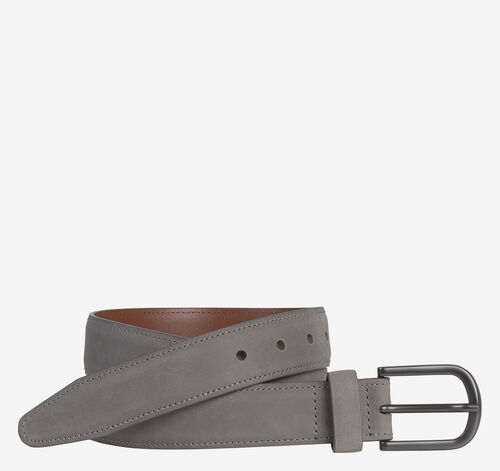 Oiled Contrast Stitched Belt - Gray
