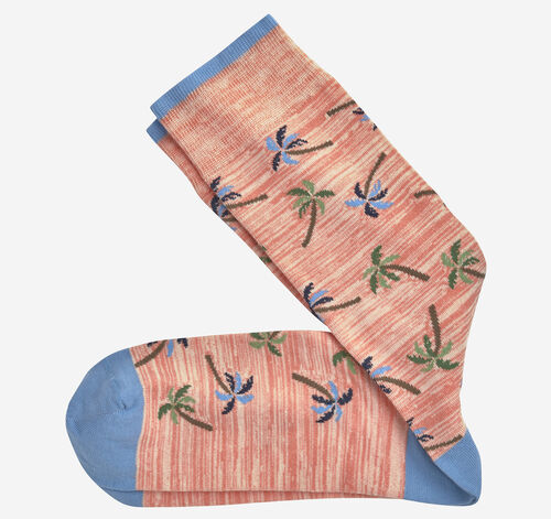 Novelty Socks - Pink Palm Tree