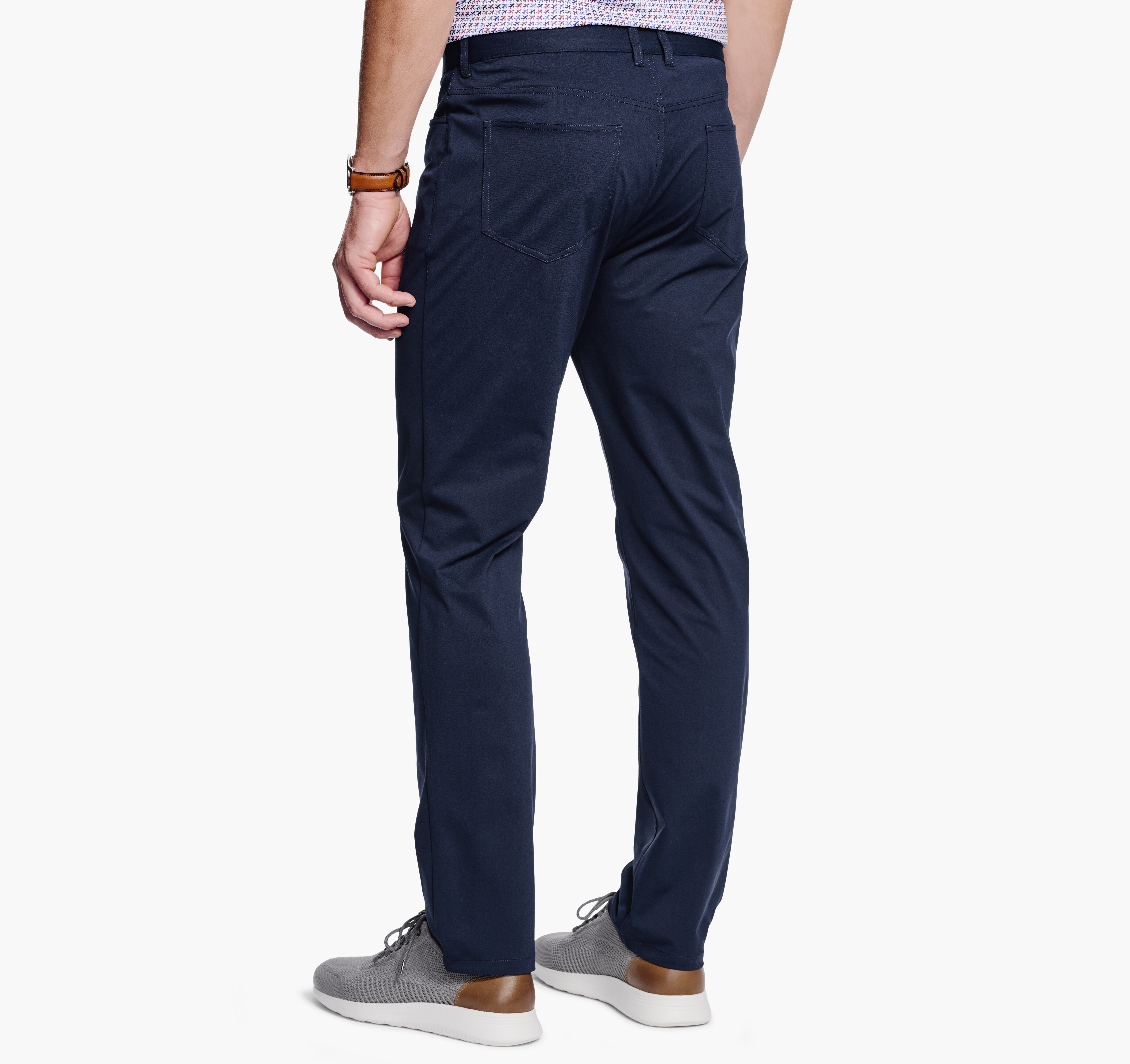 Men's XC4® Performance Five-Pocket Pants in Navy | Johnston & Murphy
