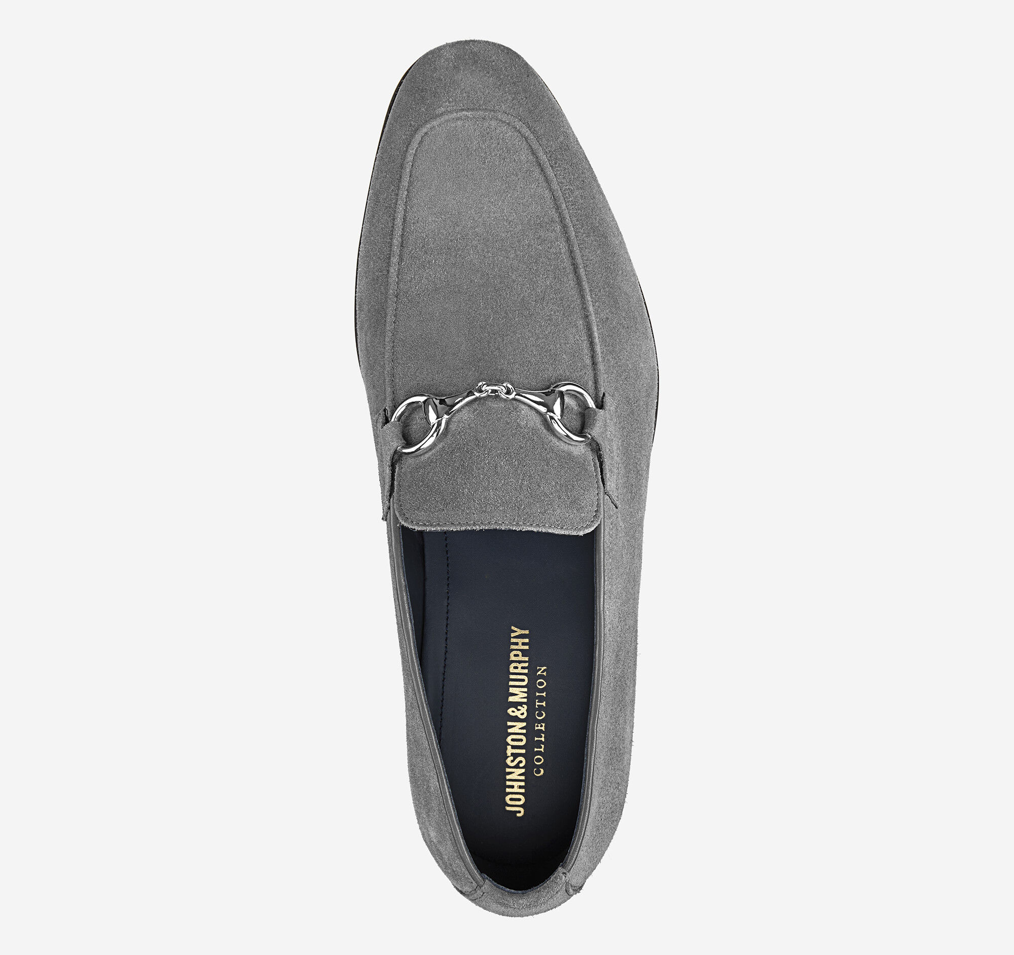 Men's Taylor Bit Loafer in Gray Italian Suede | Johnston & Murphy