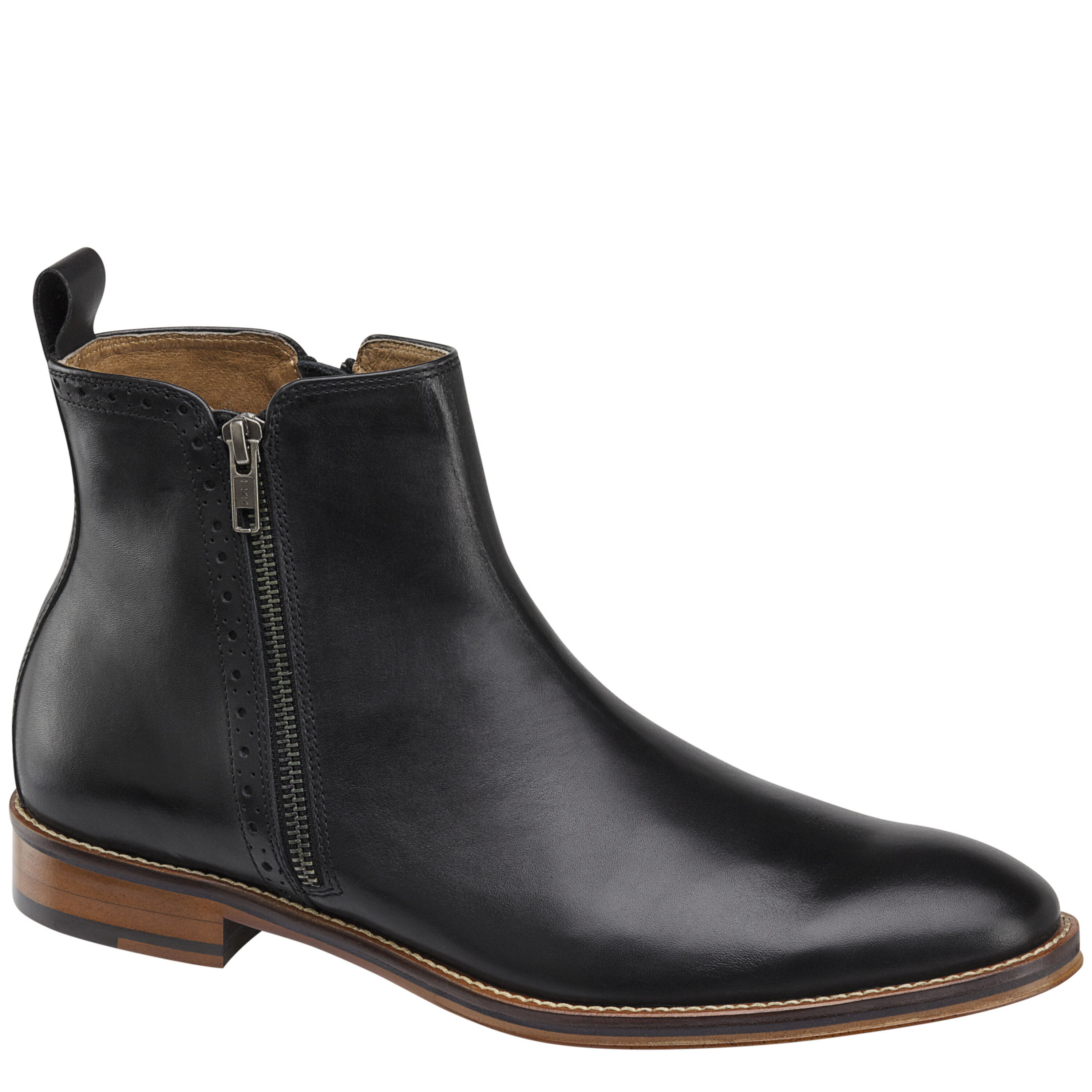 Conard's Spring Men's Conard Double-Zip Boot in Black Calfskin | Johnston & Murphy