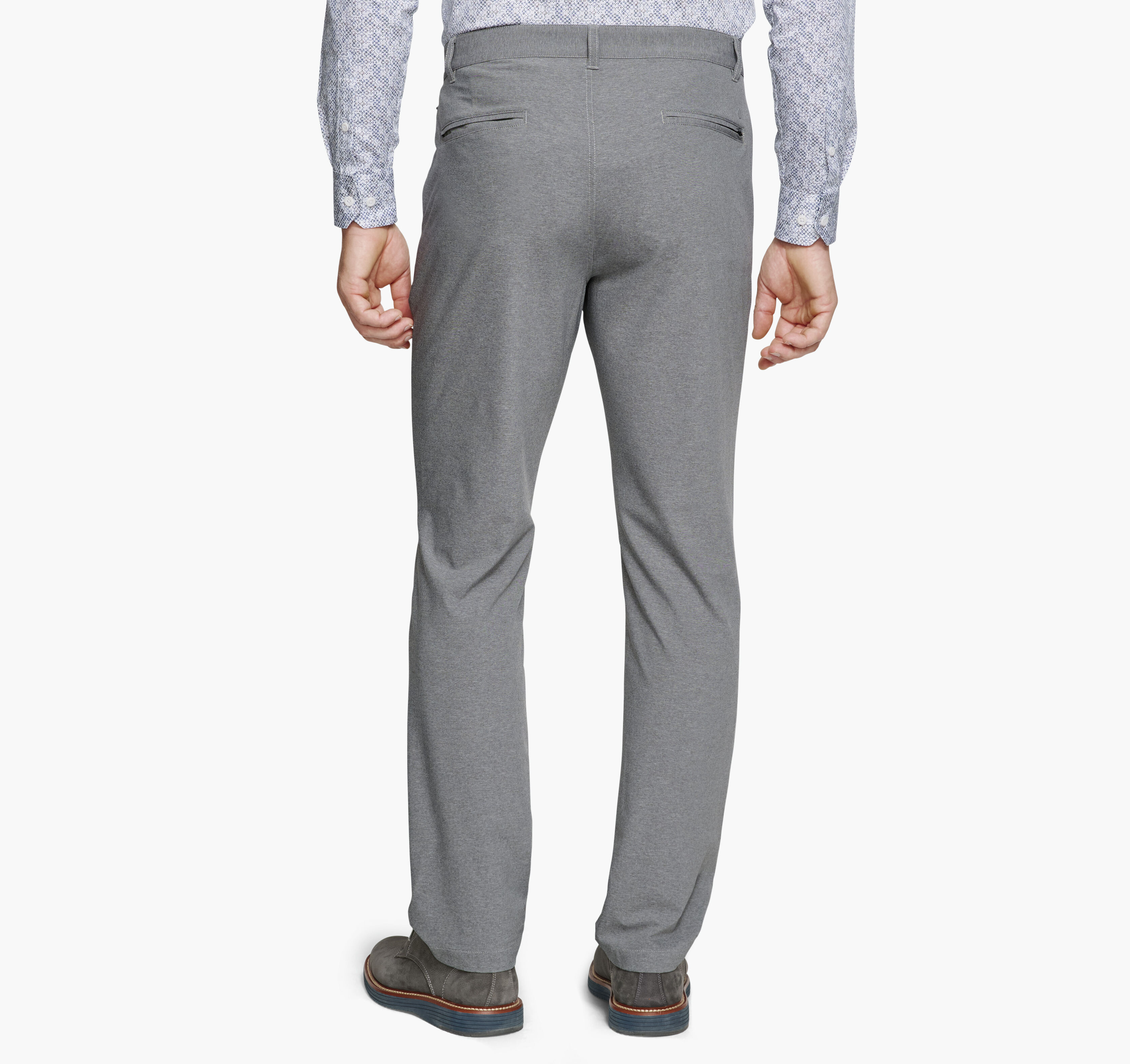 Men's XC4® Performance Flat-Front Pants in Gray Heather | Johnston