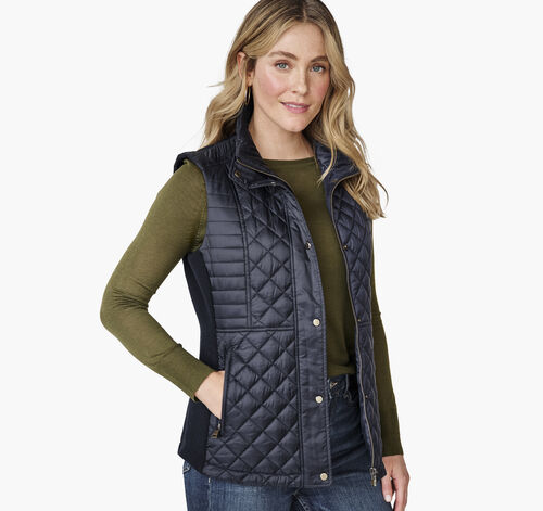 Quilted Vest - Navy