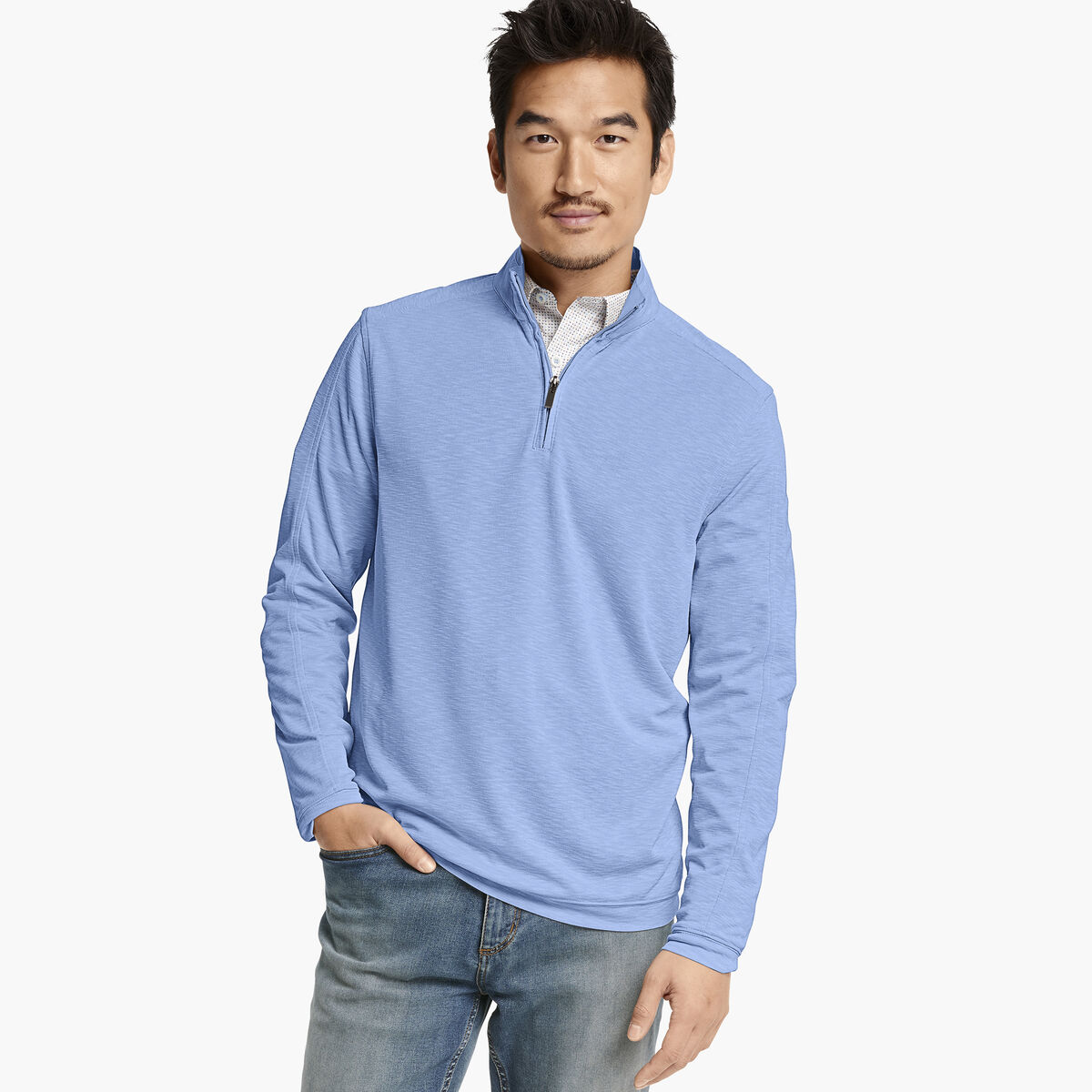 Vintage Slub Quarter-Zip image number null