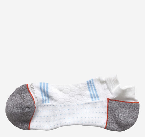 First In Comfort Ankle Socks - White Sport Stripe