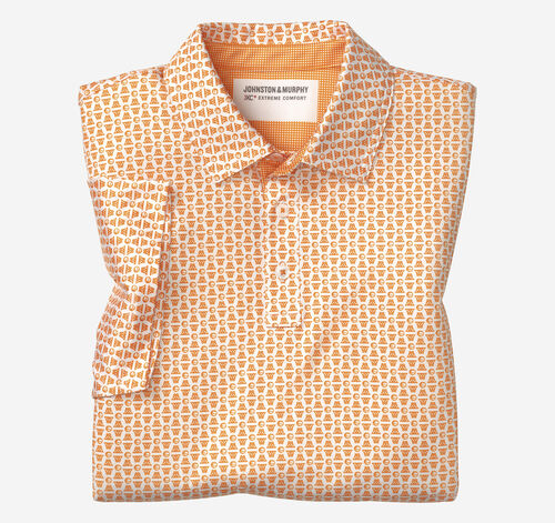 Game Day XC+&trade; Basketball Print Polo - Orange