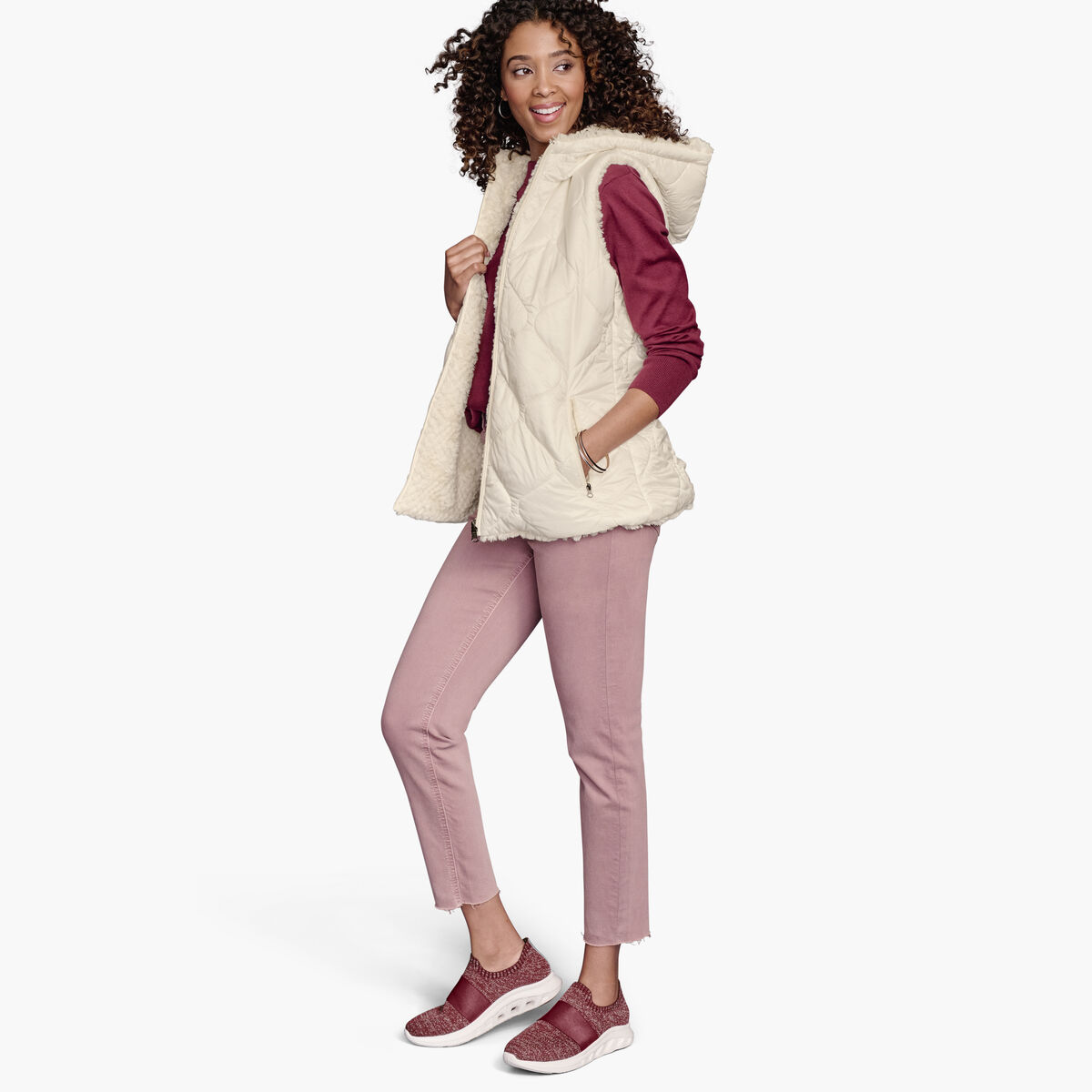 Reversible Faux-Fur Vest image number null