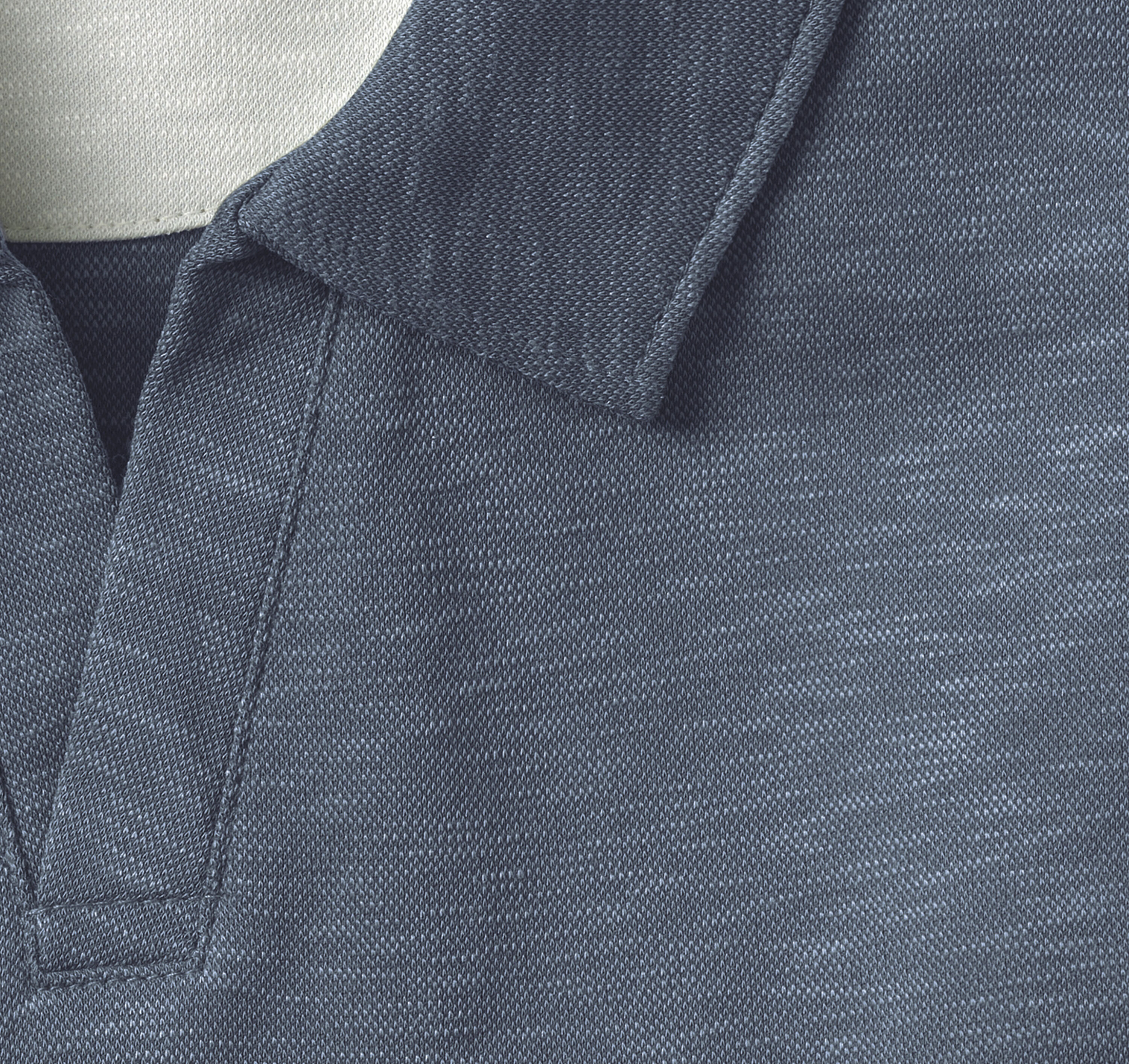 Johnston & Murphy Vintage Slub V-Neck Polo Men's Jacket Navy : 3XL