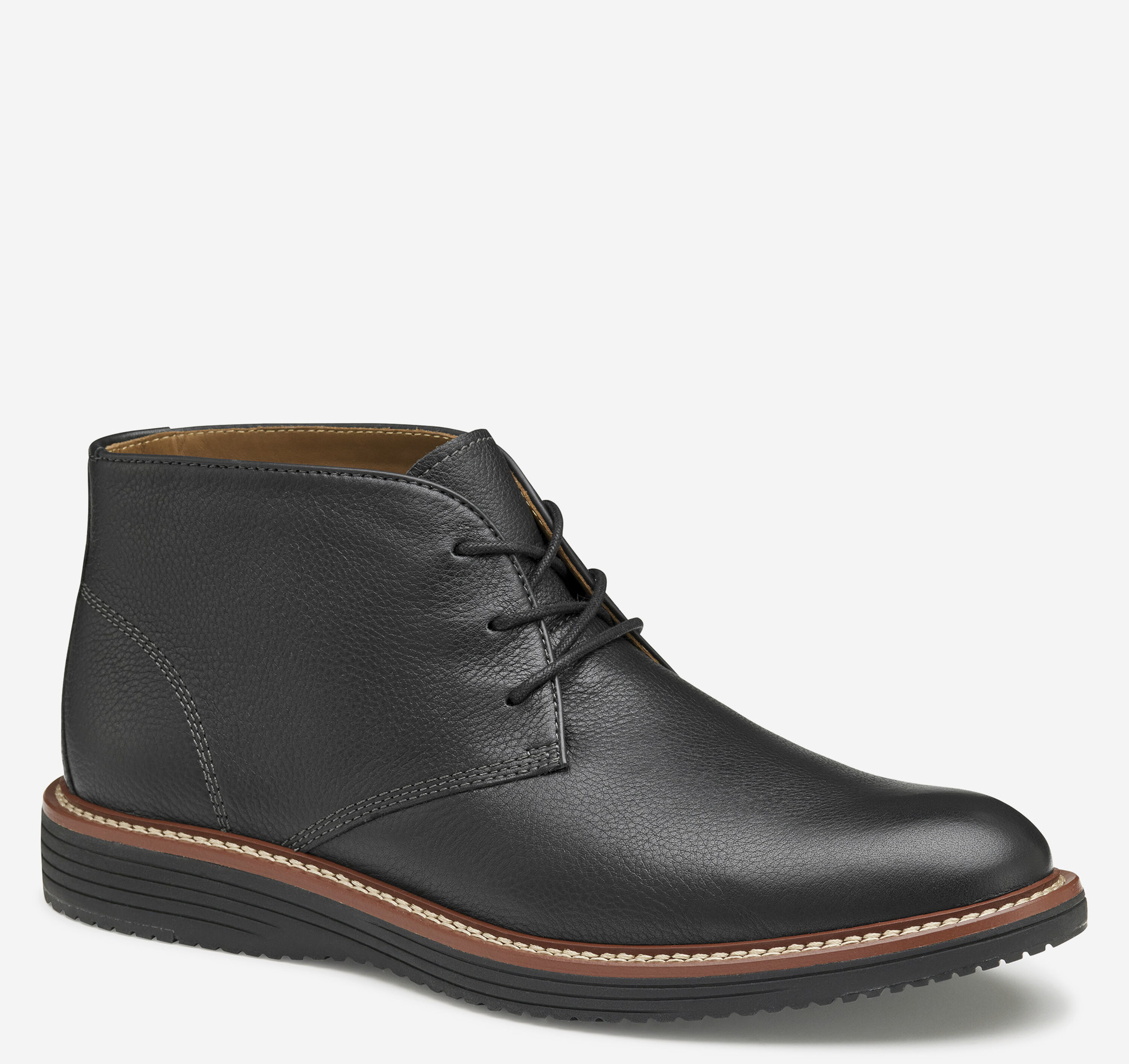 mens black chukka dress boots Breeze Black Leather Boots main image 1