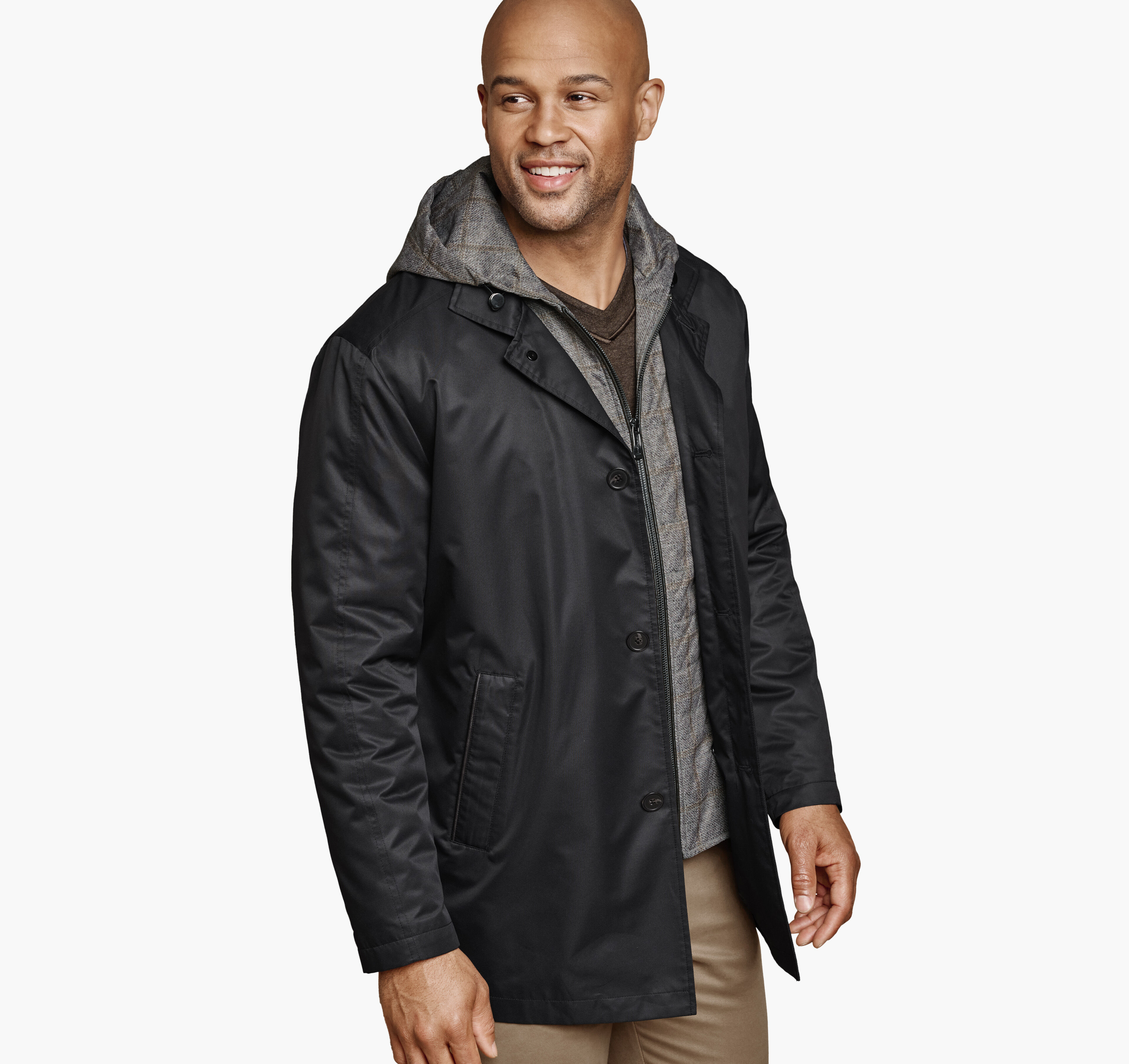 Upton Water-Resistant Raincoat with Removable Liner