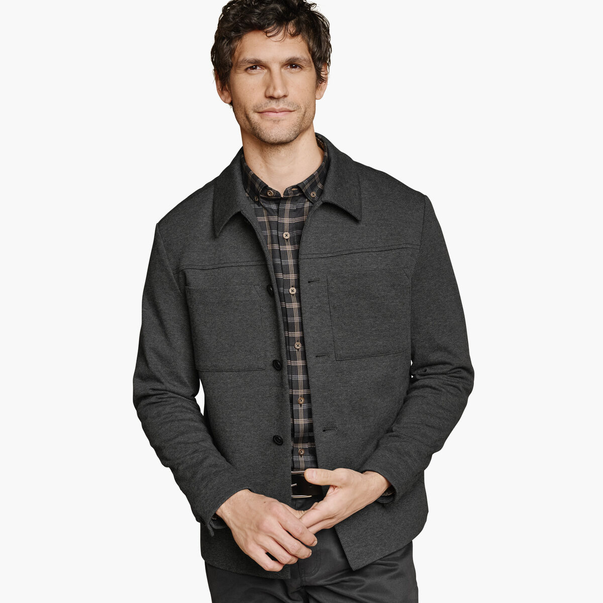 Patterned Shirt Jacket image number null