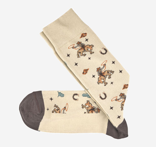 Novelty Socks - Khaki Wild West