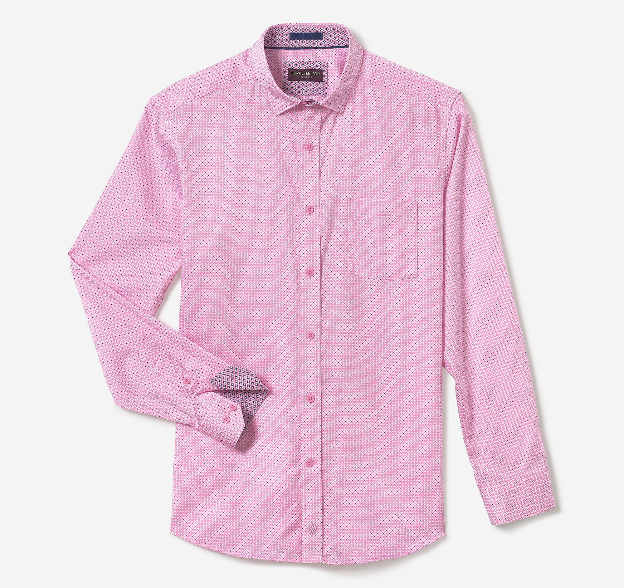 Men's Printed Cotton Shirt | Johnston & Murphy