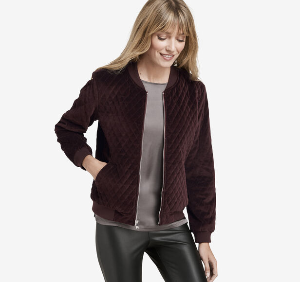 Quilted Velvet Bomber | Johnston & Murphy