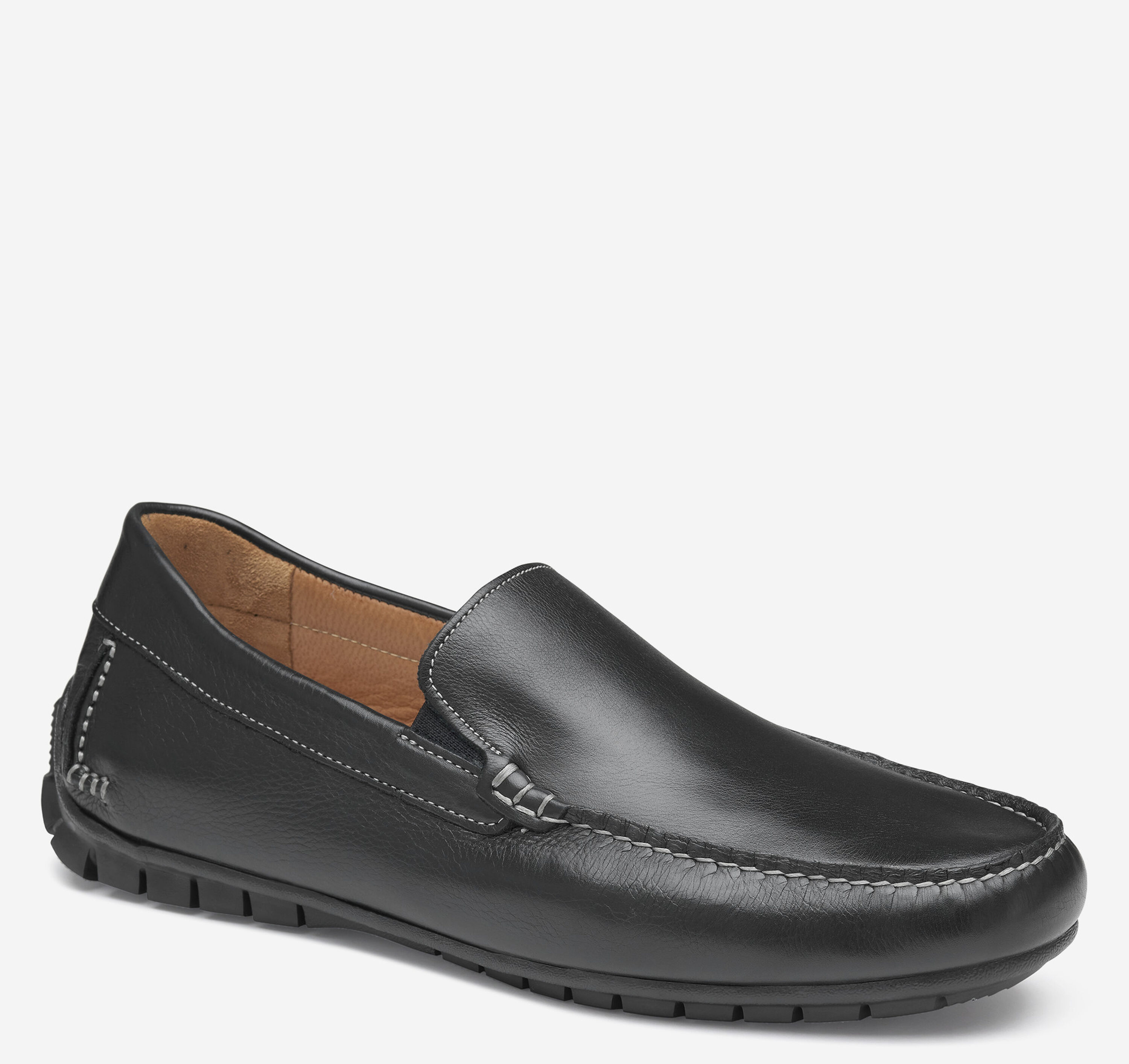 Johnston & Murphy 12M Black Leather Memory Foam Loafer Driving Moccasins Comfort Johnston & Murphy Men main image 3