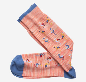 Space-Dyed Flamingo Socks