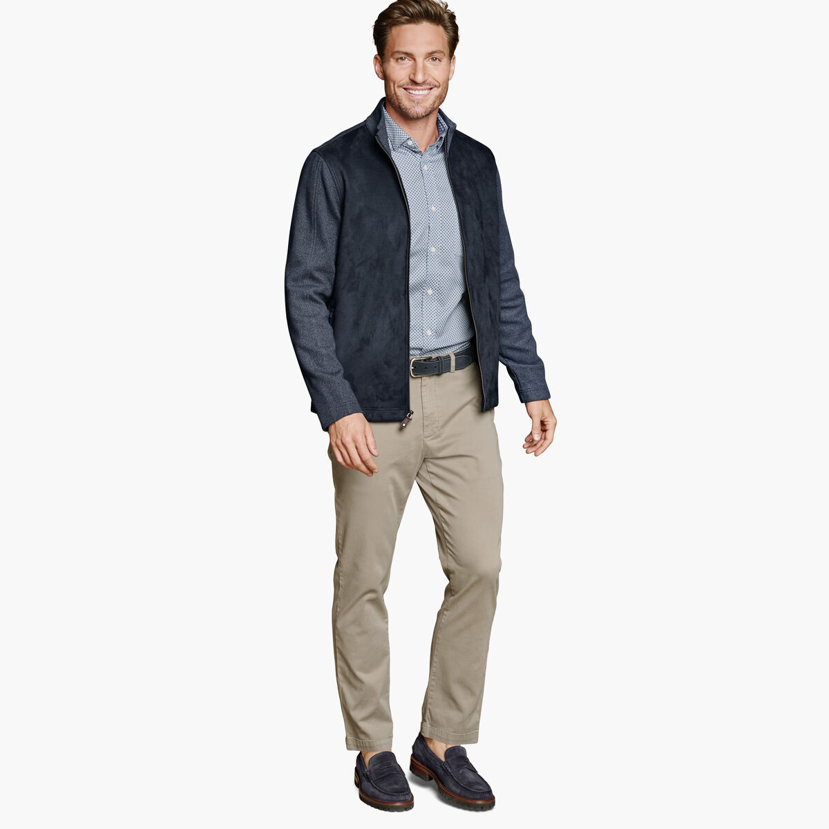 Faux-Suede Full-Zip image number null