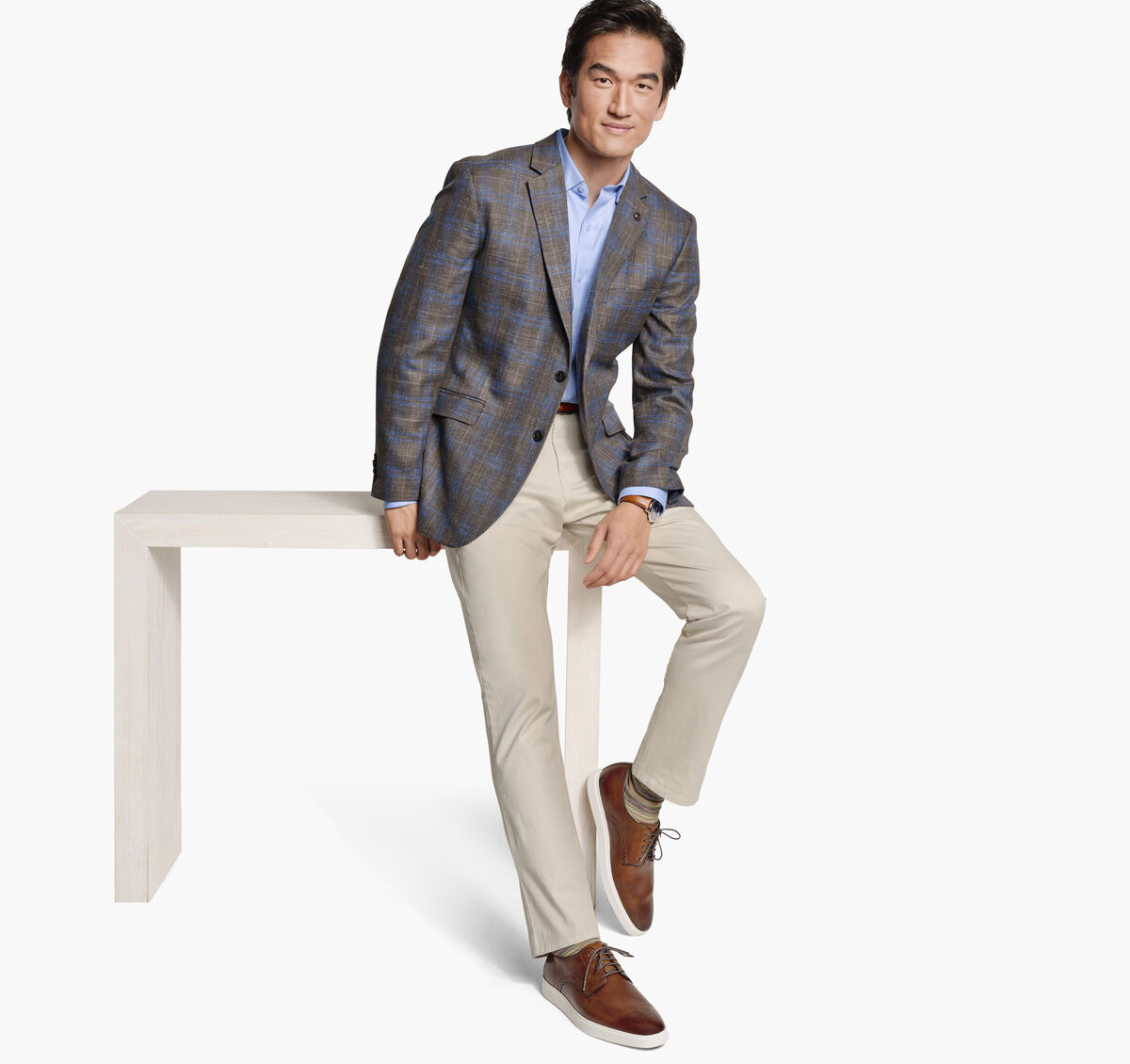 Large Glen Plaid Blazer image number null