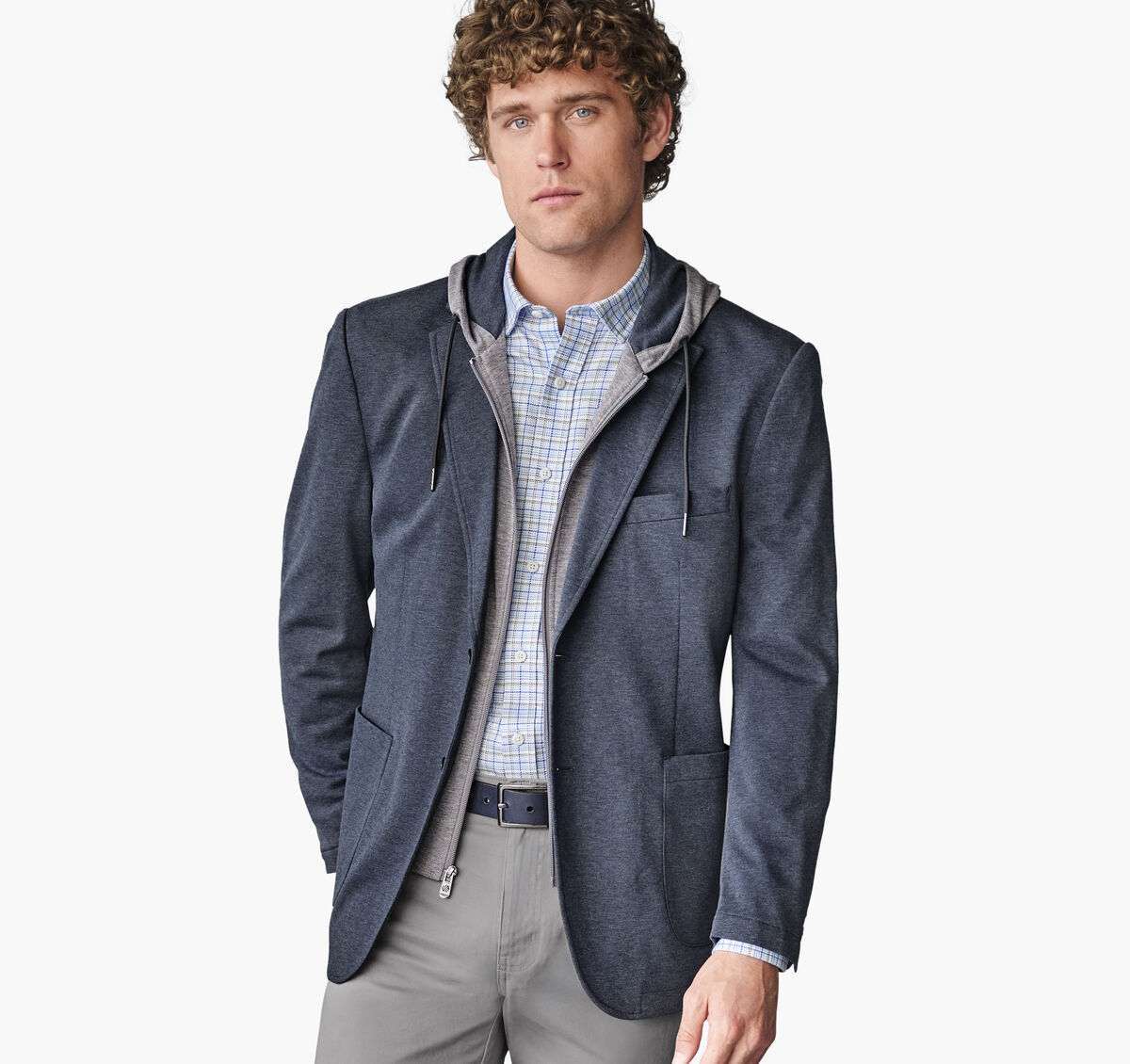 XC Flex&reg; Pinnacle Hooded Knit Blazer image number null
