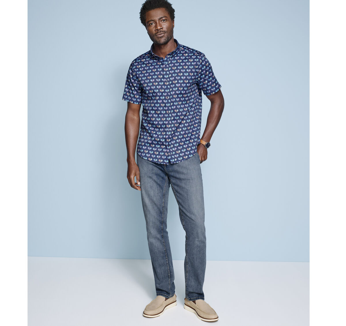 Printed Short-Sleeve Shirt image number null