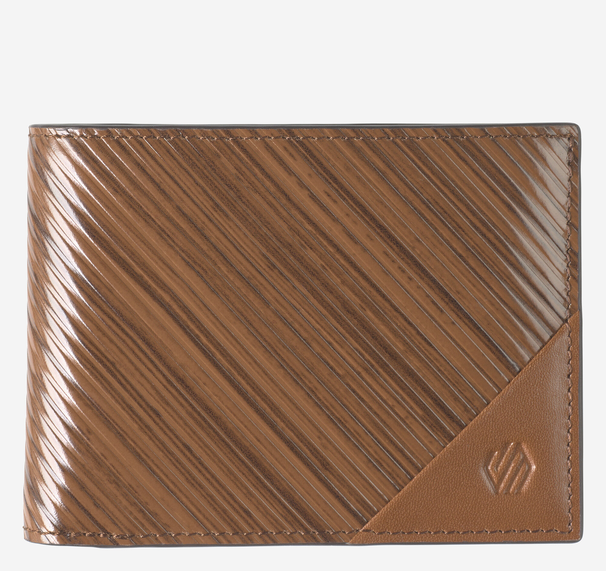 Hudson Diagonal-Etched Billfold Wallet