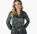 Printed Button-Front Long Dress image number null