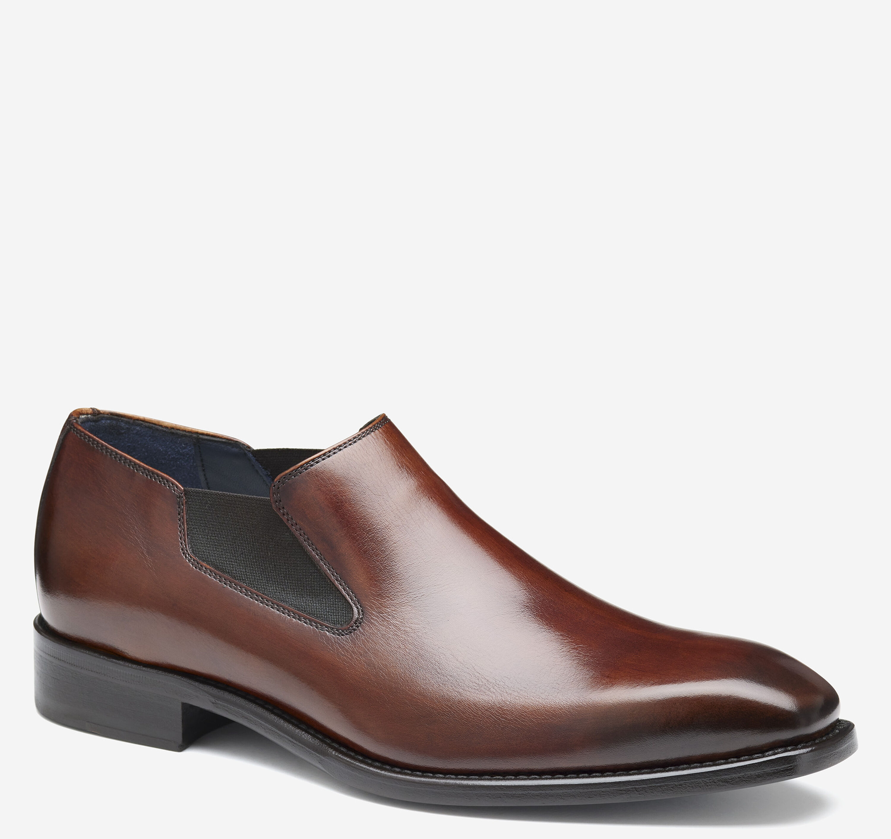 mens dark brown slip on dress shoes Bruno Magli Raging Leather Slip-On Loafer - Brown main image 1