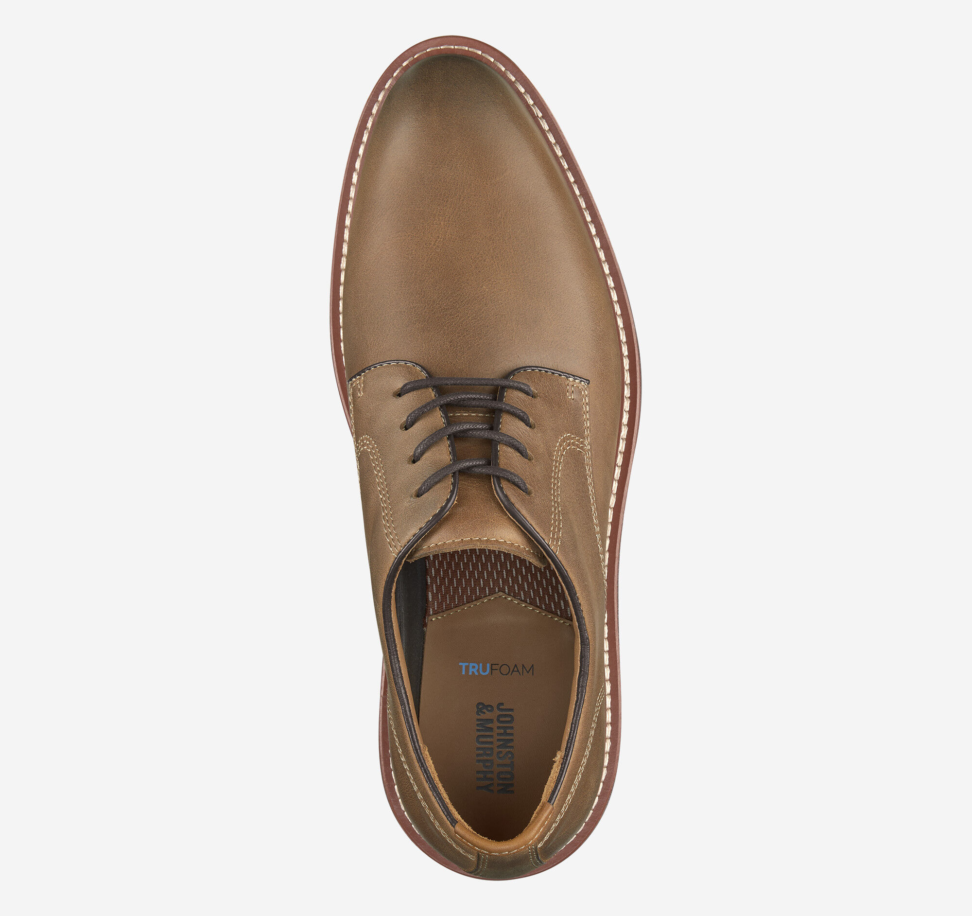 Men's Upton Plain Toe in Tan Oiled Full Grain | Johnston & Murphy