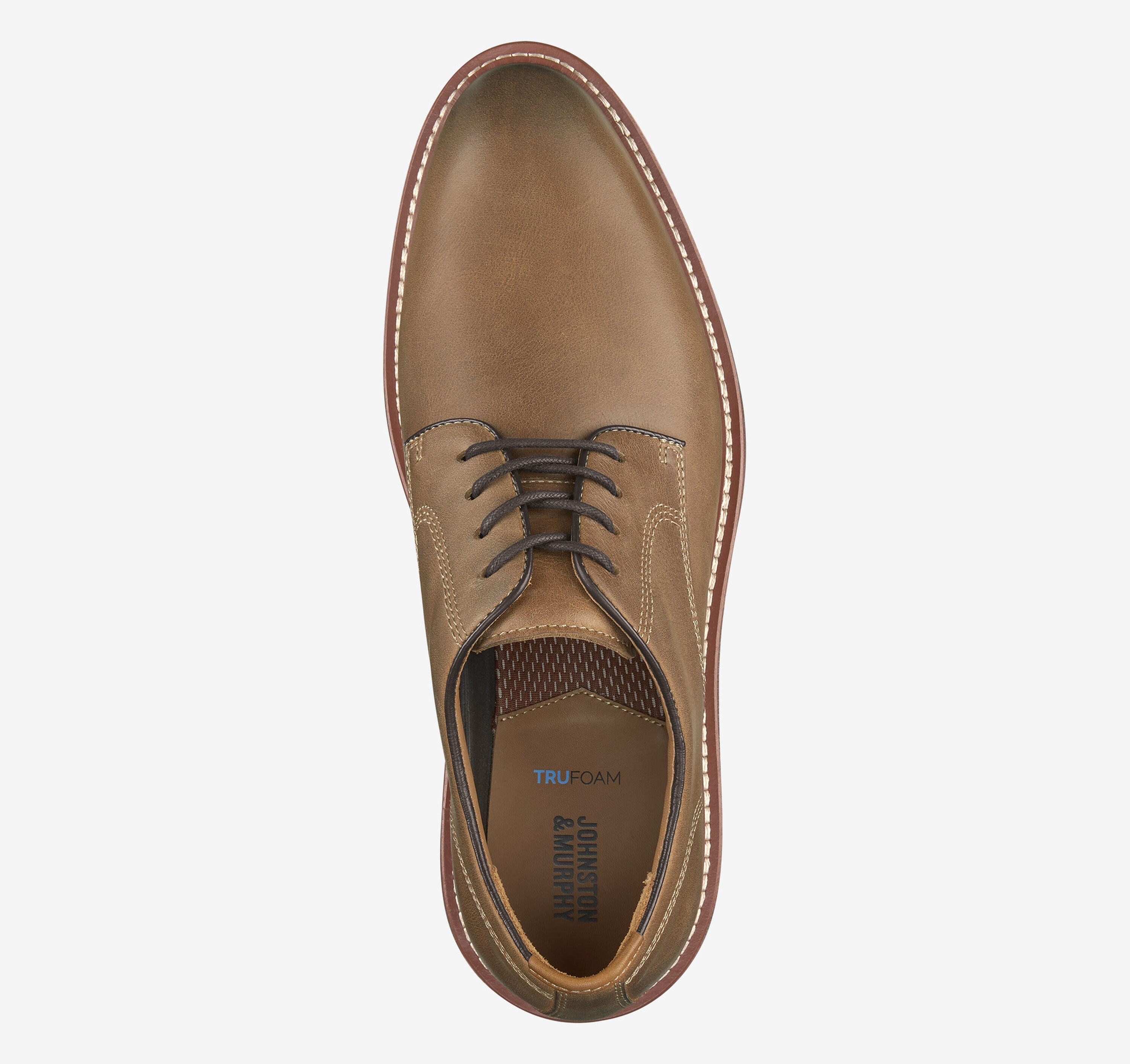 Johnston & Murphy Holden Plain Toe Oxford Shoes Tan Oiled Size 8.5 Men main image 4
