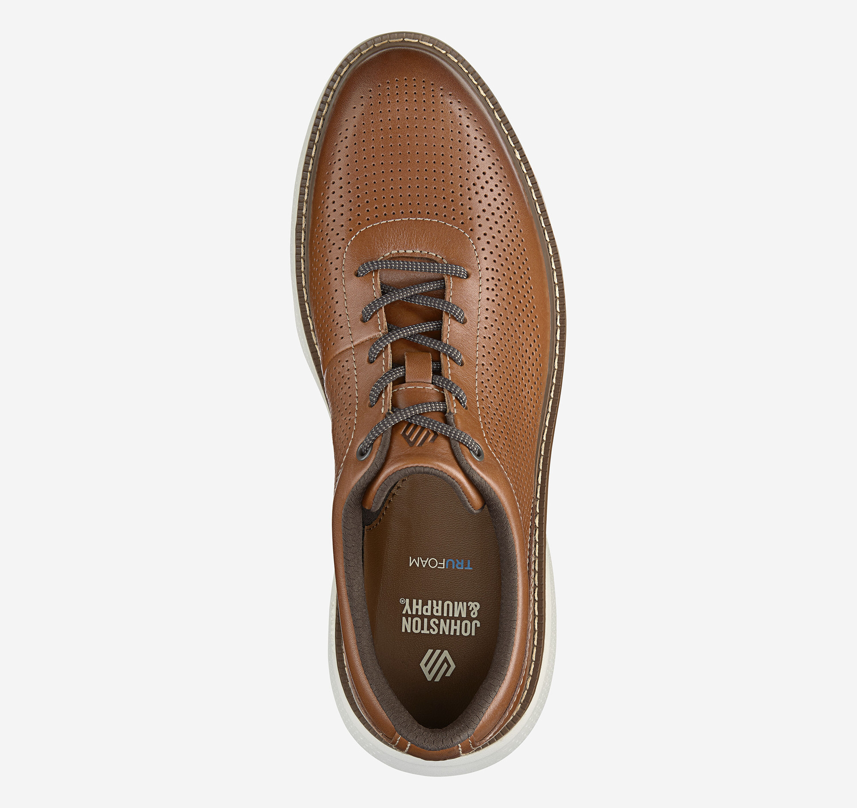 Johnston & Murphy Brown Perforated Leather Lace Up Oxford Sneaker Sole 11.5 Men main image 3