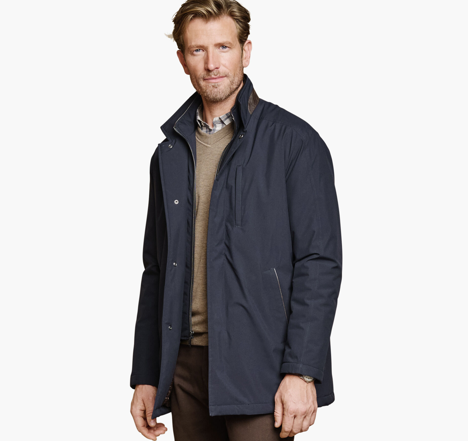 Men's Upton City Coat in Navy | Johnston & Murphy