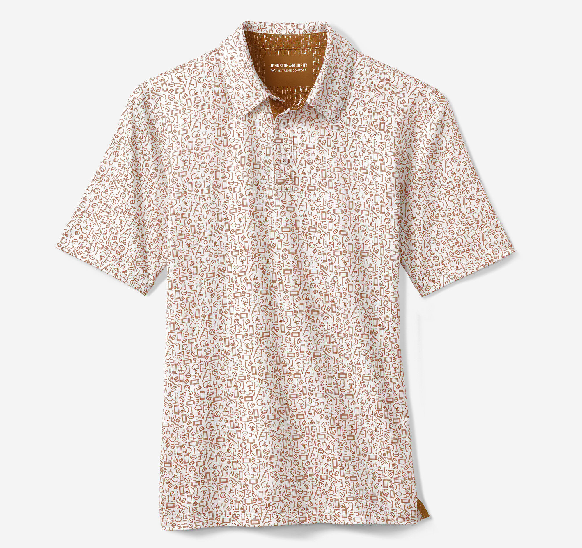 Men's Game Day XC+™ Multi-Sport Print Polo | Johnston & Murphy