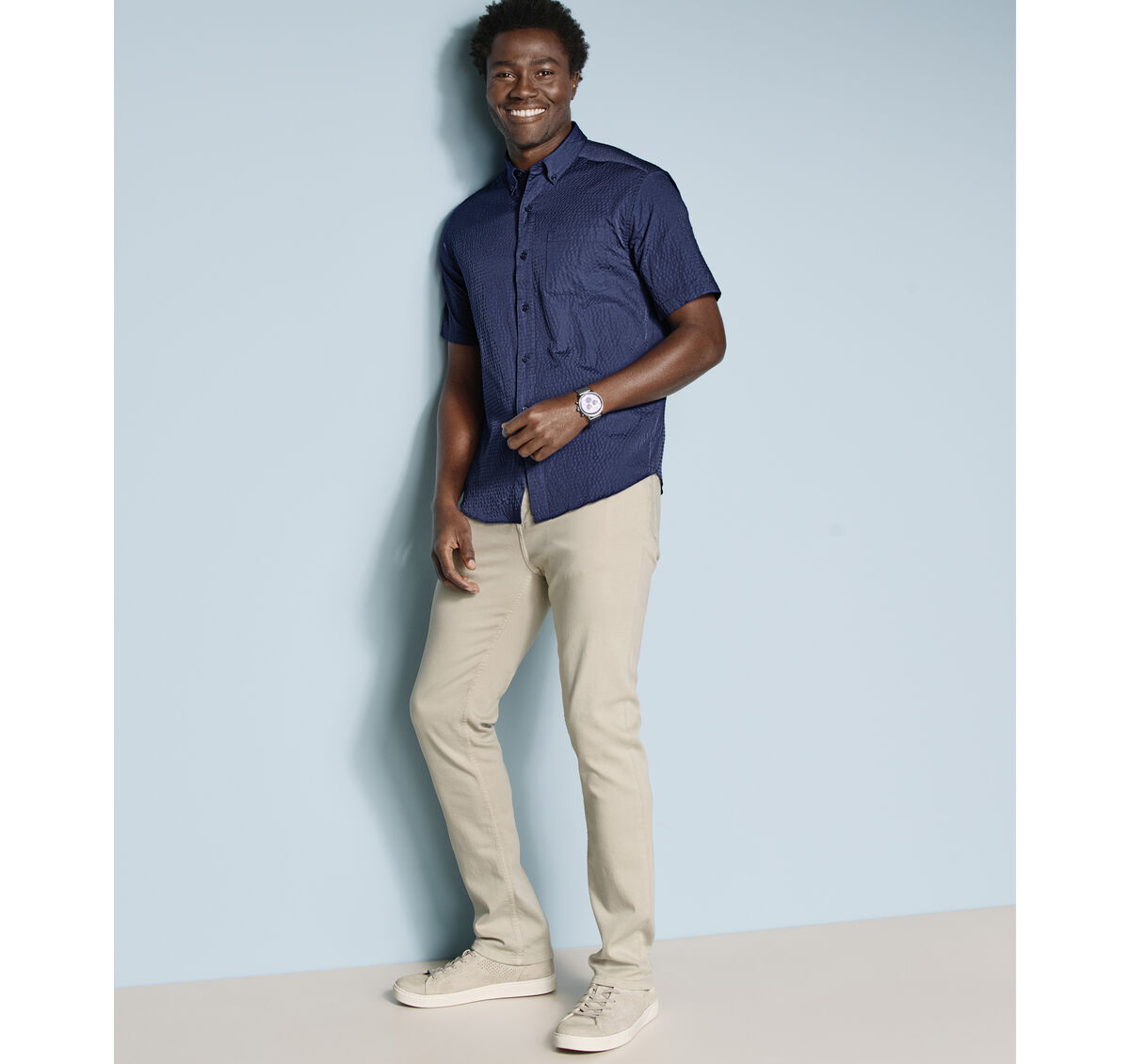 Leland Seersucker Short-Sleeve Shirt image number null