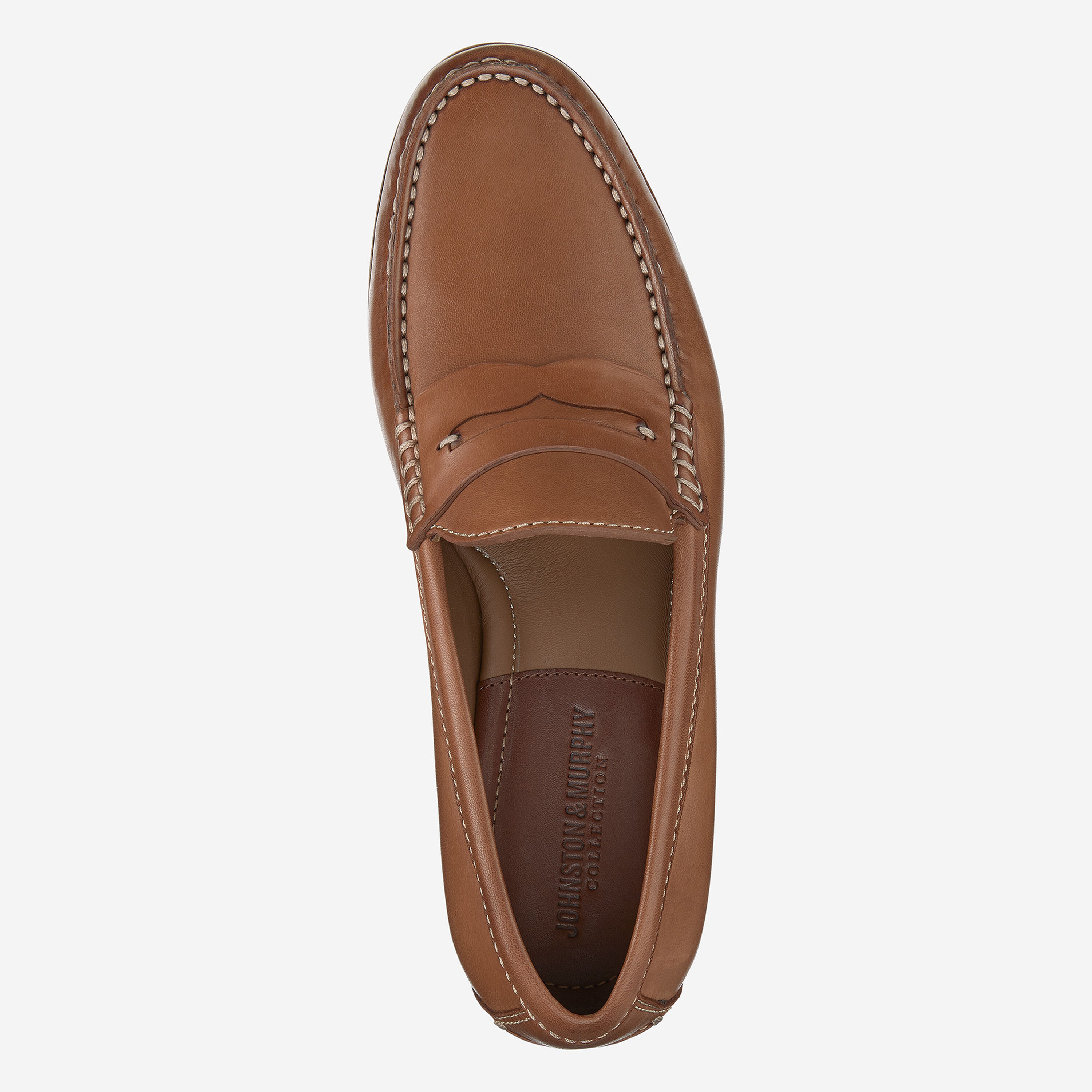 Johnston & Murphy Collection Baldwin Penny Loafers cognac sheepskin size 8.5 Men main image 2