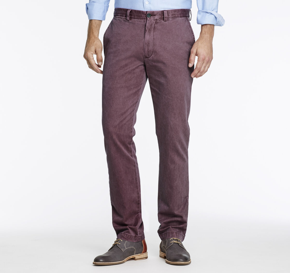 Slim Fit Garment Washed Chinos image number null