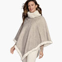 Reversible Faux-Fur Poncho image number null