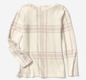 Plaid Boatneck Top image number null