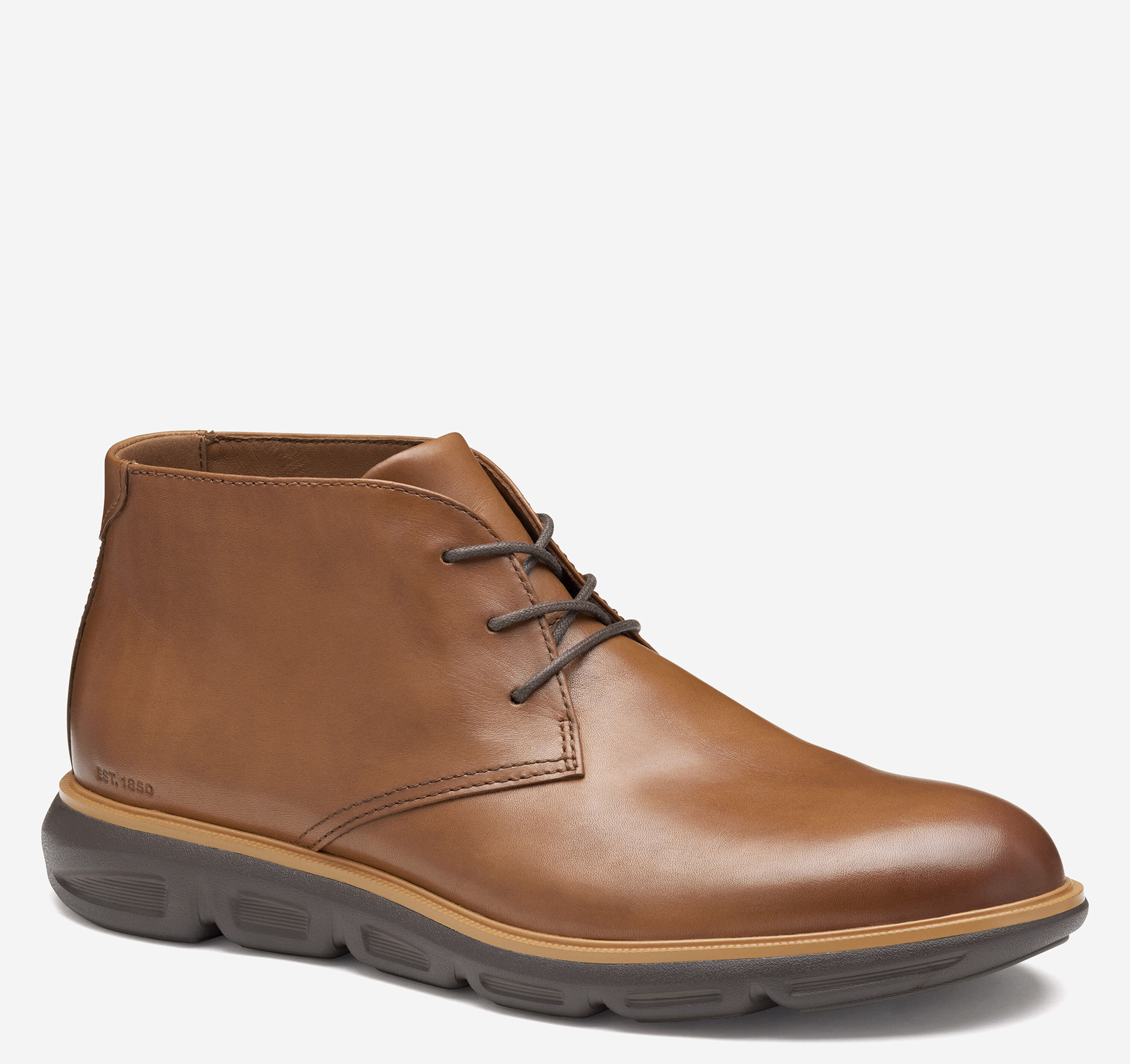 JOHNSTON & MURPHY Men\'s Brown Leather Ankle Boots SHEEPSKIN CHUKKA SIZE 14 M Men main image 3