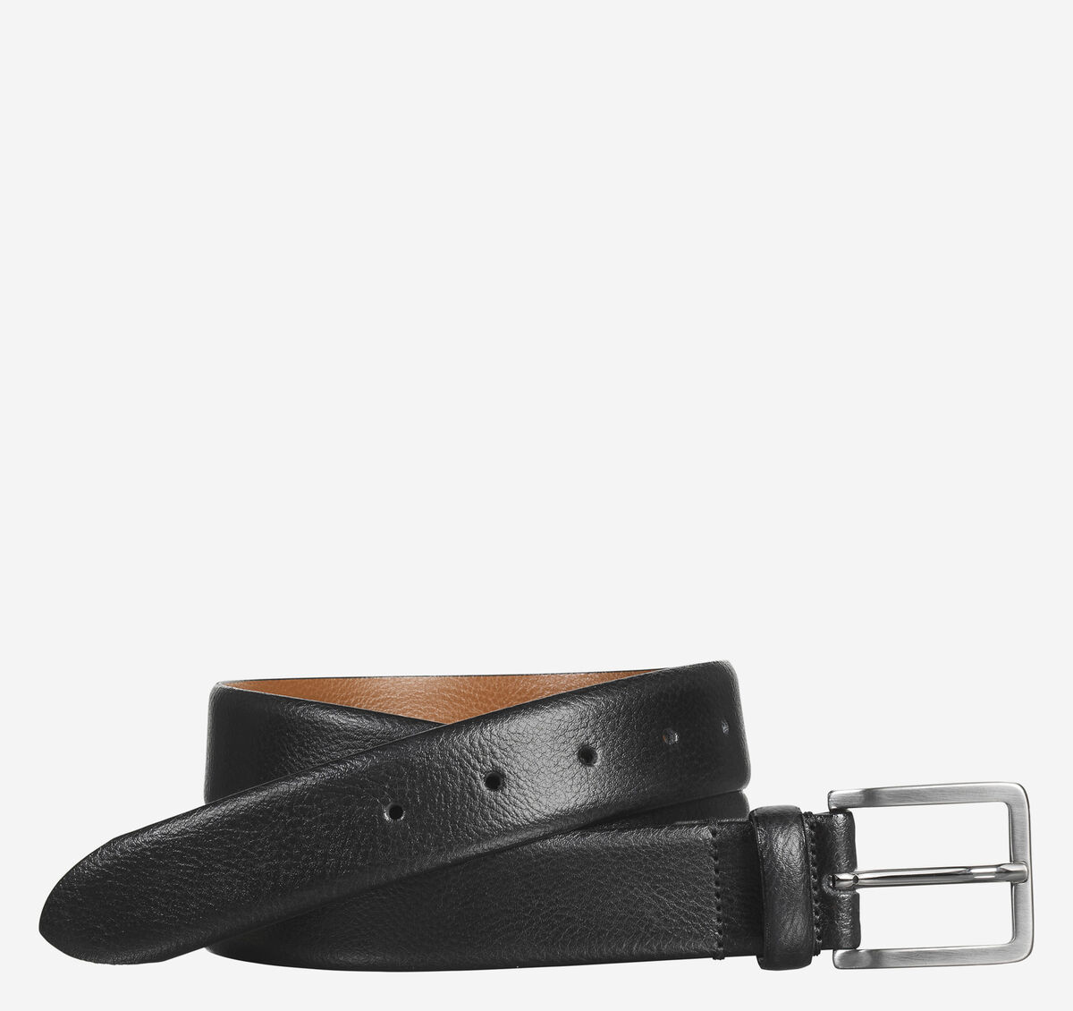 Feather-Edge Italian Leather Belt image number null